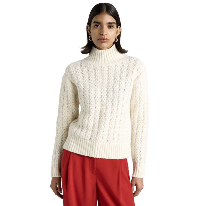 Cue Merino Alpaca Blend Cable Turtle Neck Knit image number 0